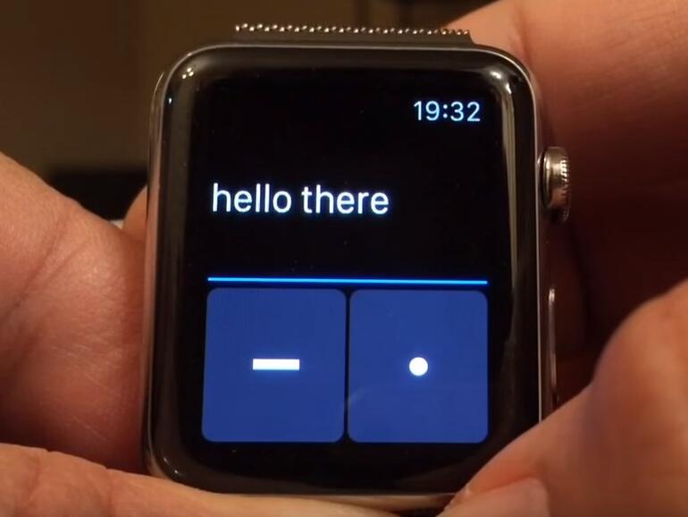 Morse-Tastatur auf der Apple Watch