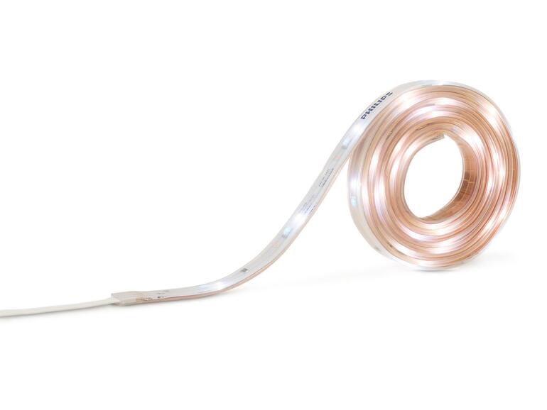 Der farbige Leuchtstrip Plus ist mit 80 Euro für zwei Meter nicht wirklich günstig, eine Verlängerung kostet 25 Euro.