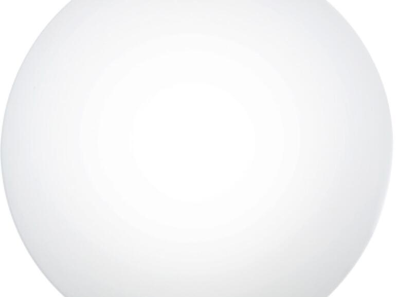 Das kugelförmige Gehäuse verteilt das Licht sehr gut und macht in jeder Farbe eine gute Figur (100 Euro).