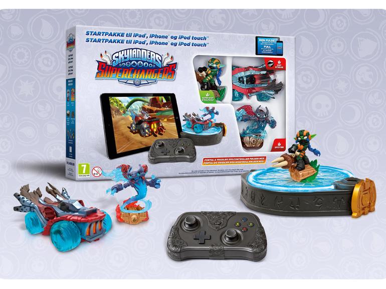 Das Skylanders Superchargers Starter Pack für iPad läuft samt Hardware auch am Apple TV.