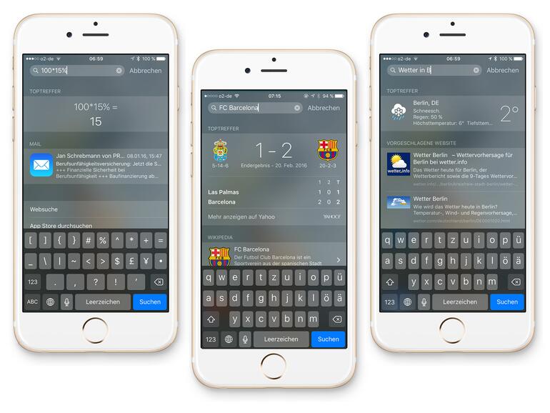 Wetter, Fussballergebnisse oder einfache Rechenaufgaben - die Suche hat unterschiedlichste Talente