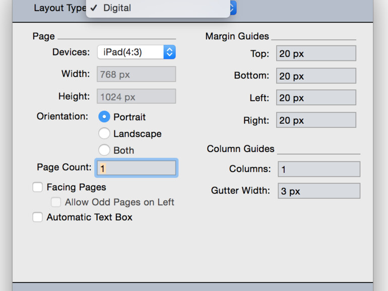 Neue Layouts sind entweder auf Papier für Print oder Digital auf dem Bildschirm