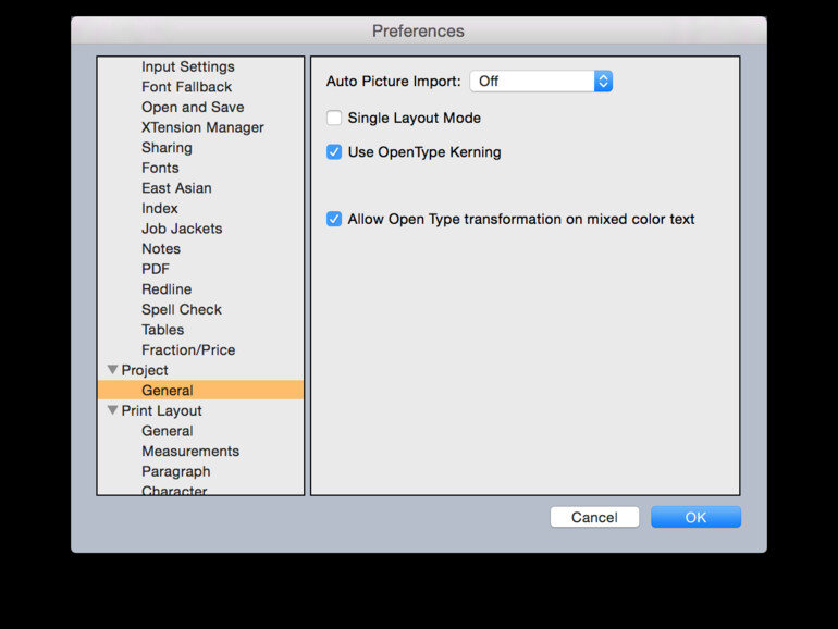 QuarkXPress 2016 unterstützt Stylistic Sets in OpenType-Schriften