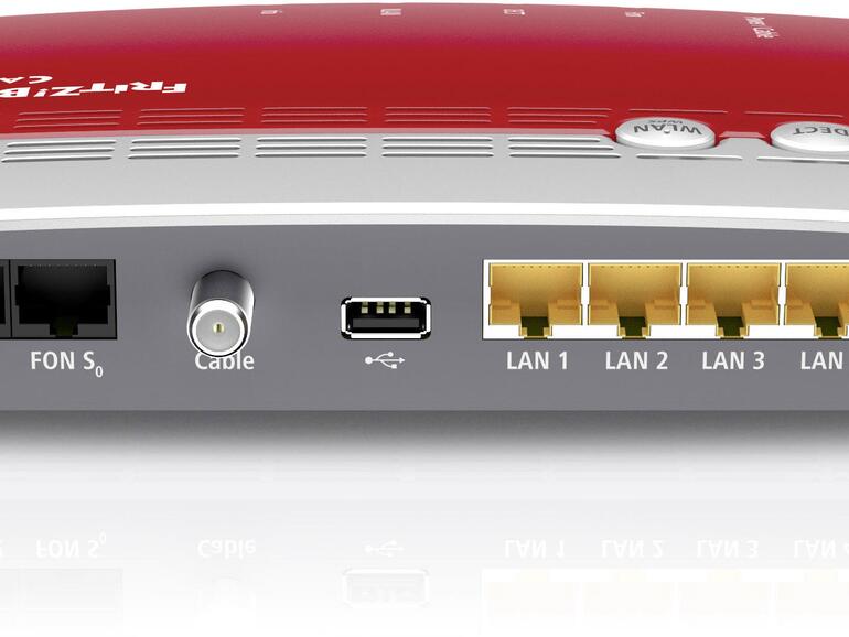 Für den NAS-Einsatz muss nur eine Festplatte an den USB-Port gehängt werden. Anschließend kann die NAS in den Router-Einstellungen aktiviert werden.