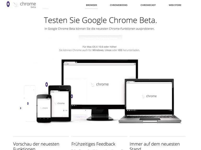 Mit der Beta-Version eines Browsers kannst du dein Web-Design testen.