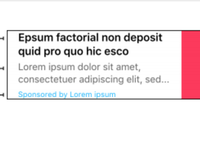 Lediglich ein kleines "Sponsored by" zeigt die Werbung an