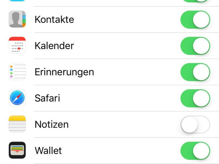 Was man nicht über das Webinterface von iCloud erreicht, sind die digitale Geldbörse Wallet und der Schlüsselbund zum Speichern von Passwörtern.
