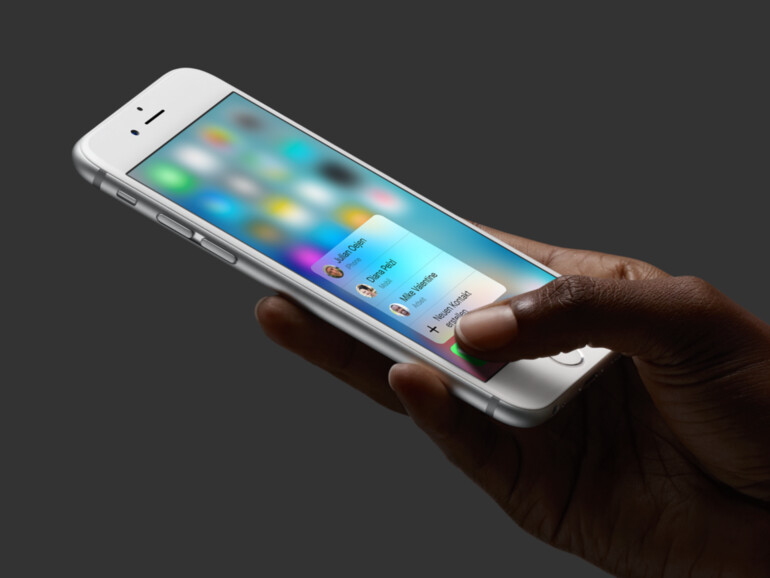 Das iPhone 6s beherrscht 3D Touch