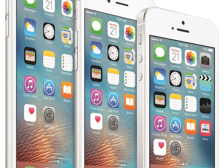 Drei iPhones, drei verschiedene Bildschirm-Diagonalen