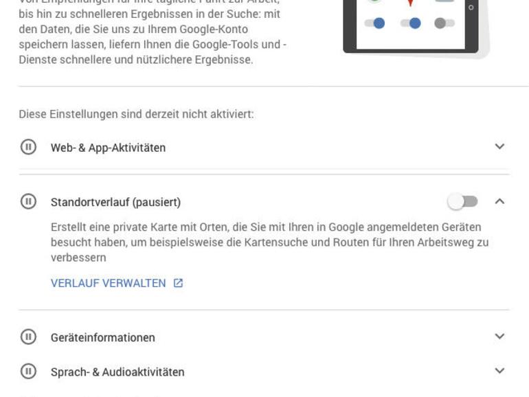 Unter „Google-Nutzung personalisieren“ finden sich im Privatsphärecheck wichtige Datenschutzeinstellungen.