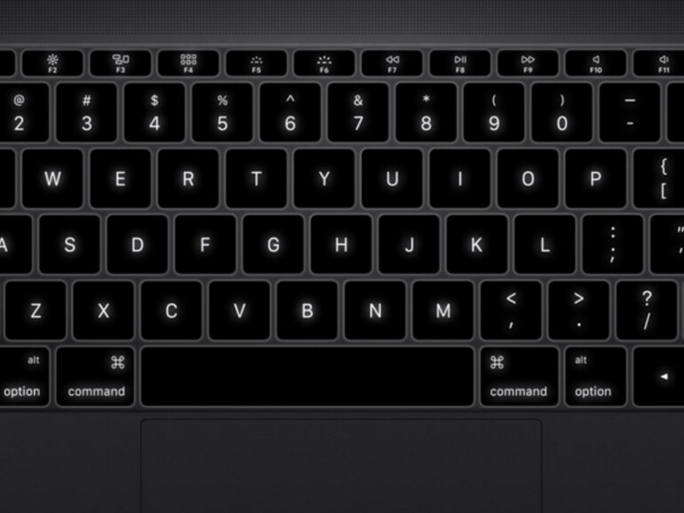 Die Tastaturbeleuchtung des MacBooks sieht hervorragend aus