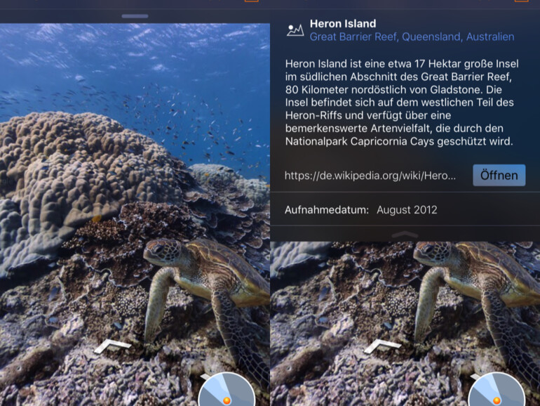 Schubladen-Bedienelement zur Anzeige von Detailinformationen, in ein- und ausgefahrener Form