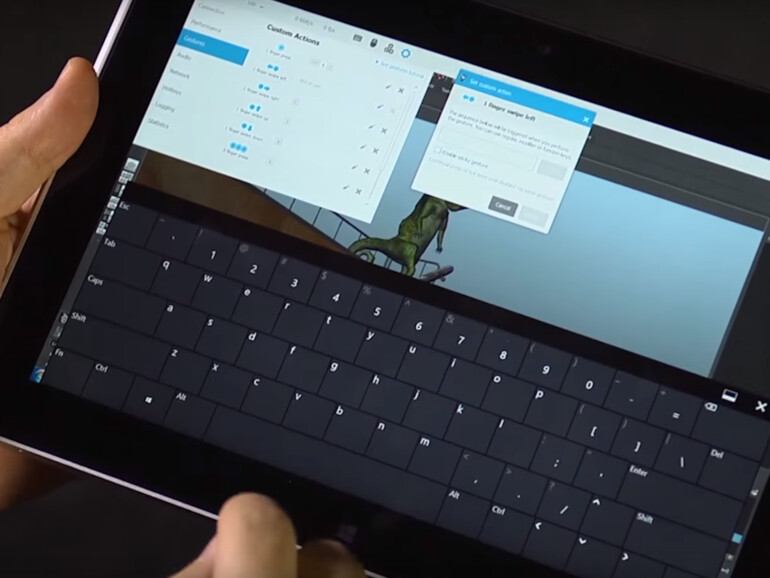 RGS kann auch auf einem Tablet verwendet werden