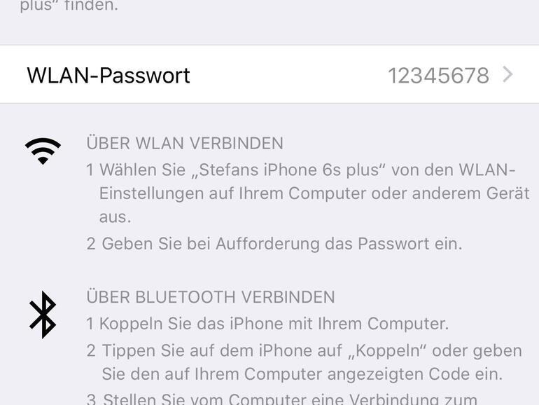 Mit dem persönlichen Hotspot werden das iPhone und das Datenvolumen zur Universal-Notfalllösung fürs mobile Surfen.