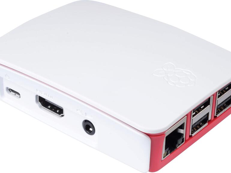 Ein Gehäuse schützt den Raspberry Pi