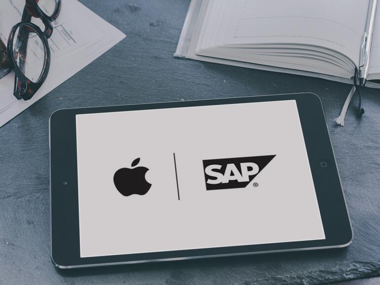 Montage: Apple und SAP Geschäftssoftware für iPad