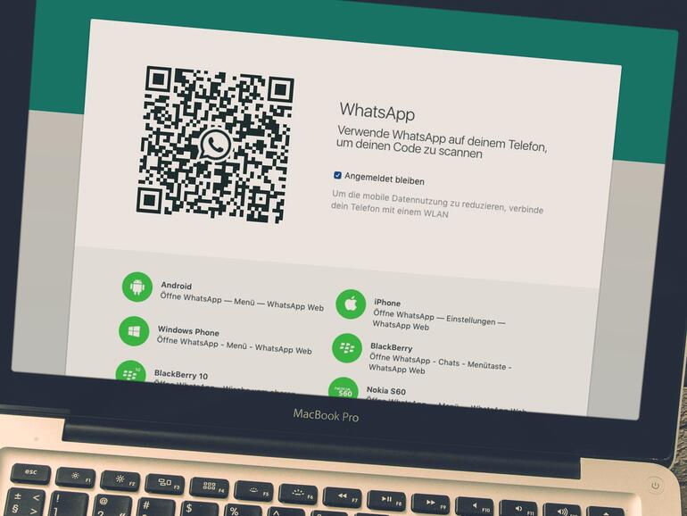 Montage: WhatsApp auf dem MacBook Pro