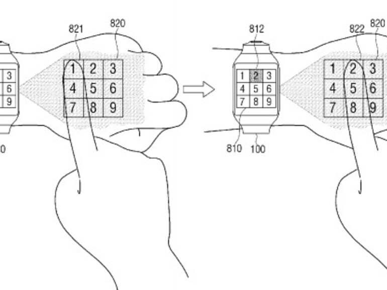 Samsung Patent eines Smartwatch-Beamers