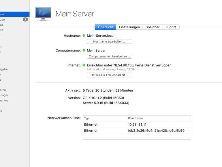 Die umfangreichen Möglichkeiten versteckt OS X Server unter einer einfachen Benutzeroberfläche.