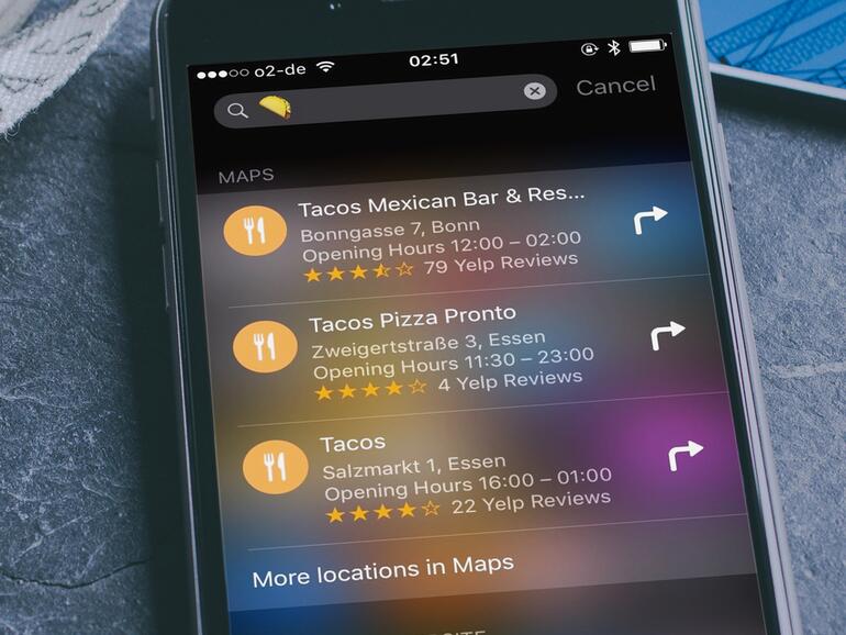 Emoji-Suche in Spotlight für iOS.