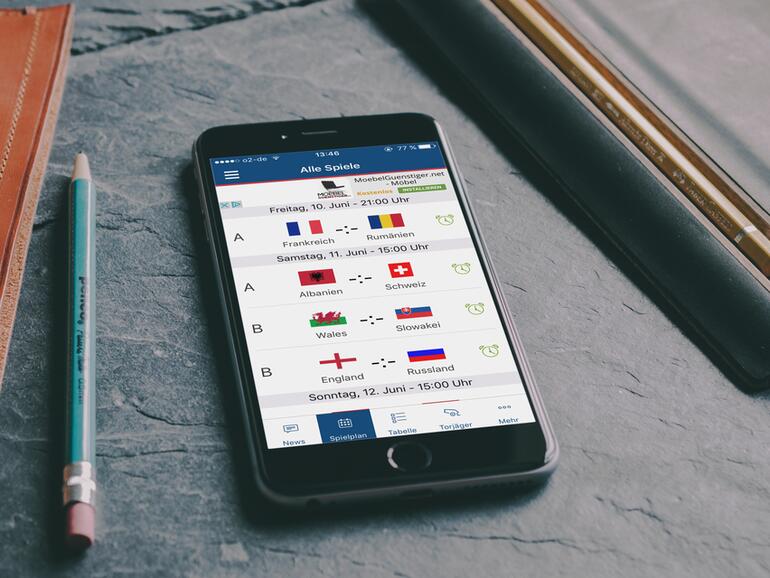Die App Pocket EM 2016 ist kostenlos