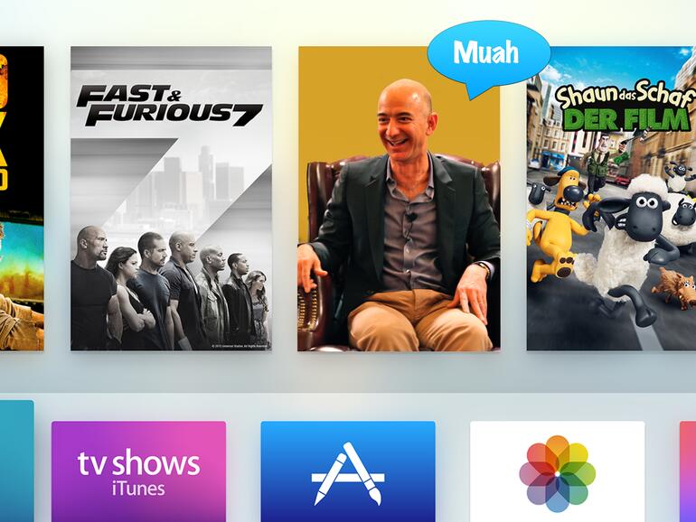 Montage: Jeff Bezos lacht über Apple TV