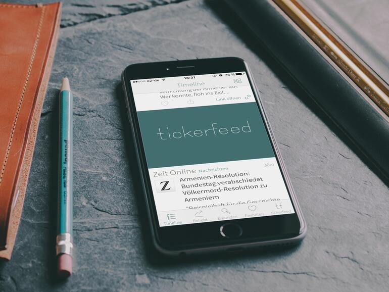 tickerfeed ist ein Feed-Reader mit hervorragender Push-Funktion