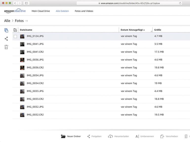 Die Amazon Cloud bietet unbegrenzten Speicherplatz für Fotos und ist für Prime-Kunden kostenlos.
