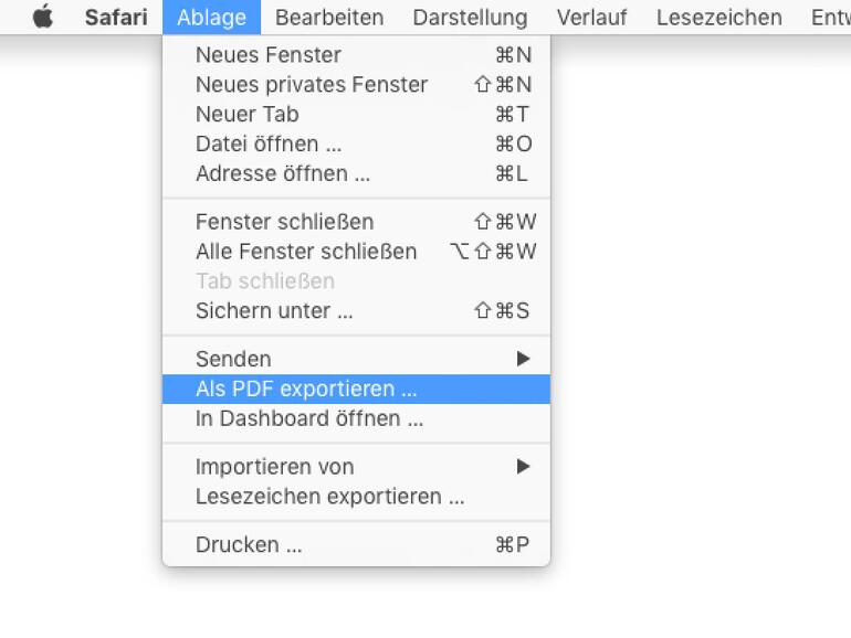 Am besten speichern Sie Webseiten und Onlineartikel im universellen PDF-Format.