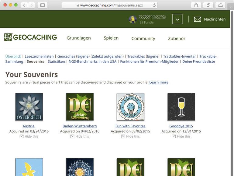 Hier siehst du ein paar Beispiele für die virtuellen Souvenirs.