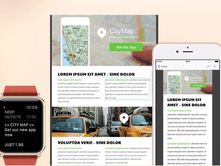 Mit Mail Designer Pro 3 lassen sich auch Newsletter für die Apple Watch erstellen