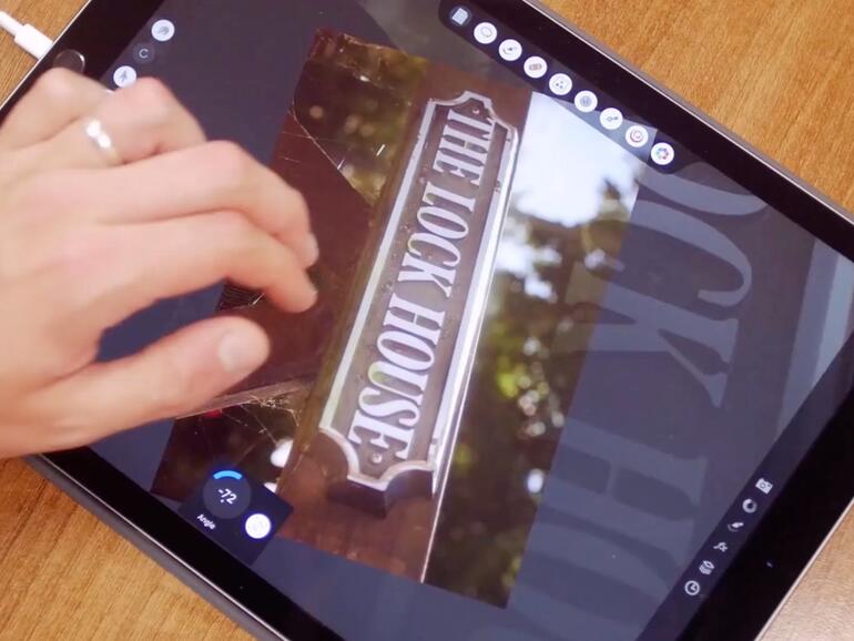 Bildbearbeitung mit den Fingern