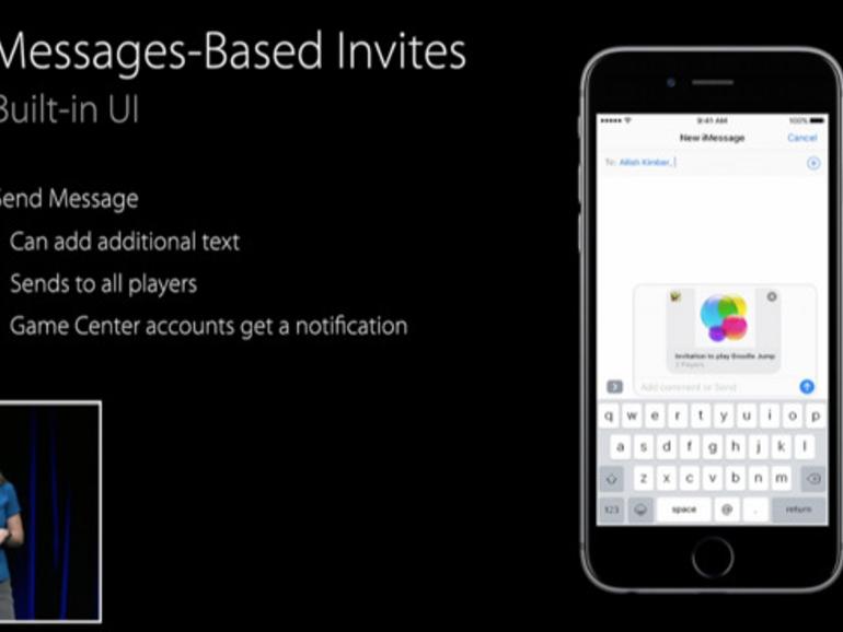 Ausschnitt aus WWDC-2016-Session zeigt Mehrspieler-Einladungs-Integration in iMessage
