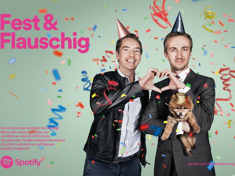 Promo zum Podcast &quot;Fest und Flauschig&quot; auf Spotify
