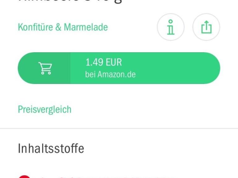 Im Handumdrehen scannt Codecheck den Barcode auf der Verpackung und zeigt die Inhaltsstoffe.