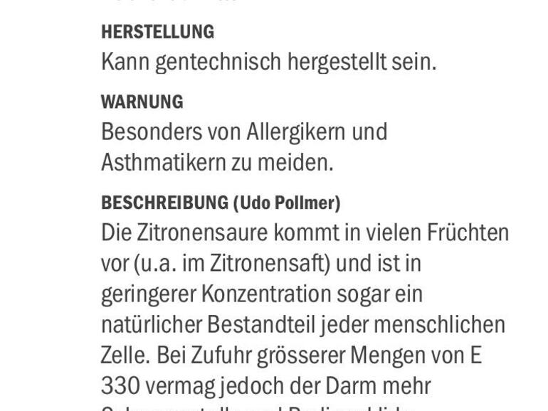 Die Beschreibungen über die meisten Inhaltsstoffe sind sehr ausführlich und lehrreich.