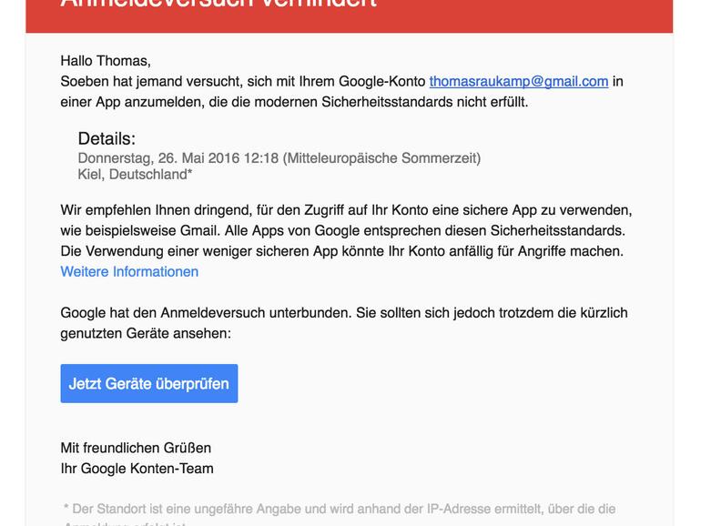 Google spielt nicht gern mit Tomahawk.