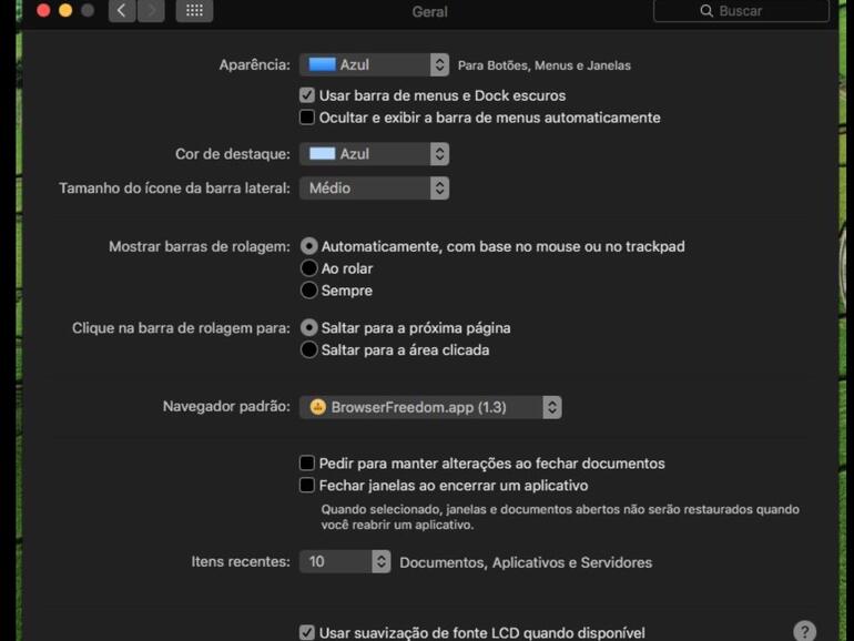 Dark Mode in macOS Sierra Einstellungen