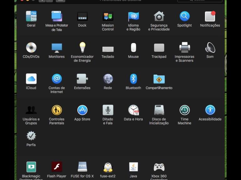 Dark Mode in macOS Sierra Systemeinstellungen