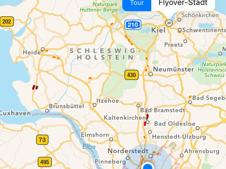 Mit Karten deckt Apple bereits die Grundbedürfnisse der meisten Anwender für Straßenkarten und Navigation ab. Viele kommen ohne zusätzliche Apps aus.