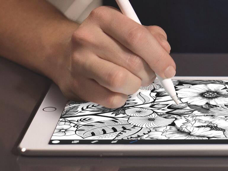 Apple Pencil auf iPad Pro