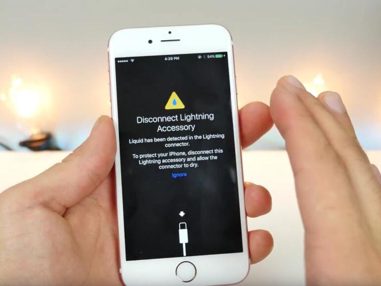 Das Eindringen von Wasser macht das iPhone nicht sofort kaputt