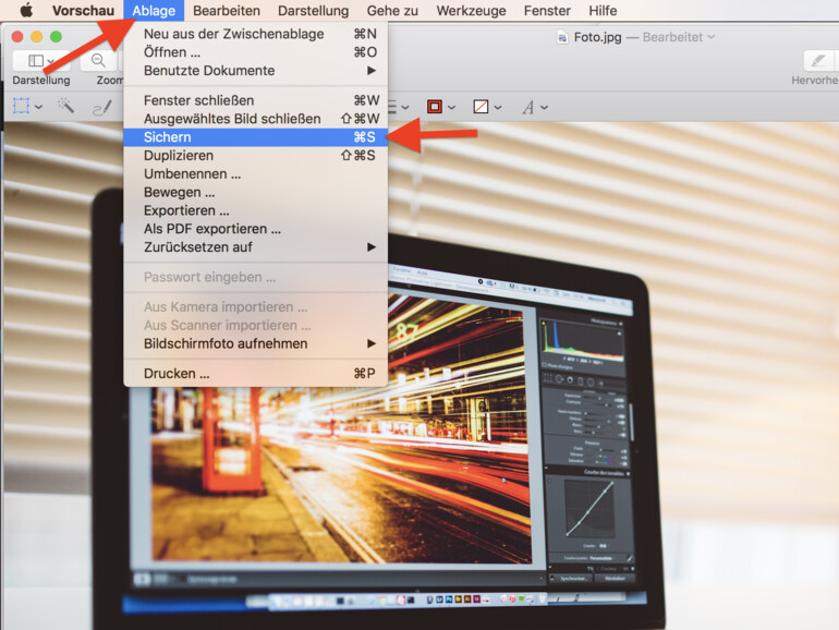 Sichern Sie die Änderung