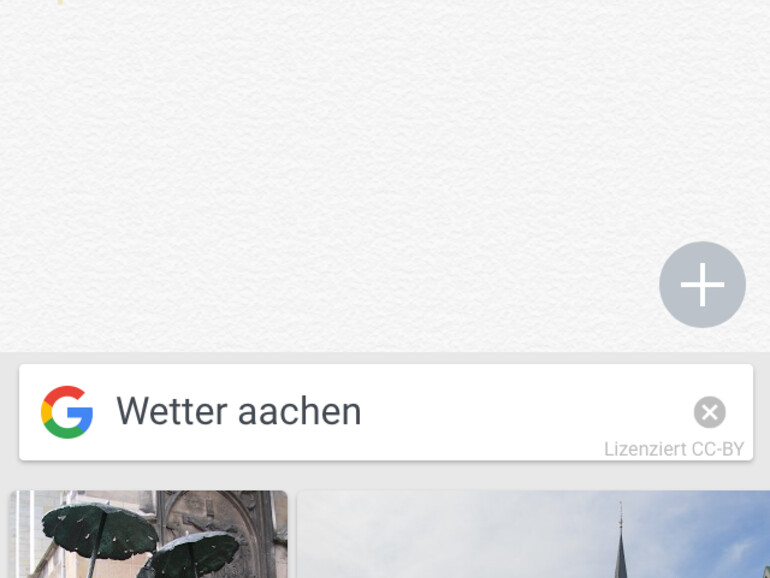 Googles Bildersuche in Gboard in der Notizen-App.