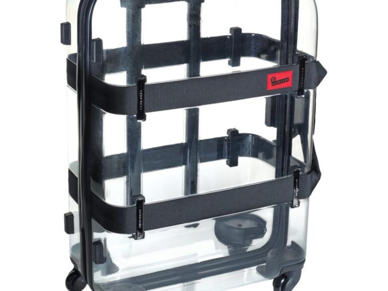 Durchsichtiger Vis-à-Vis-Koffer leer.