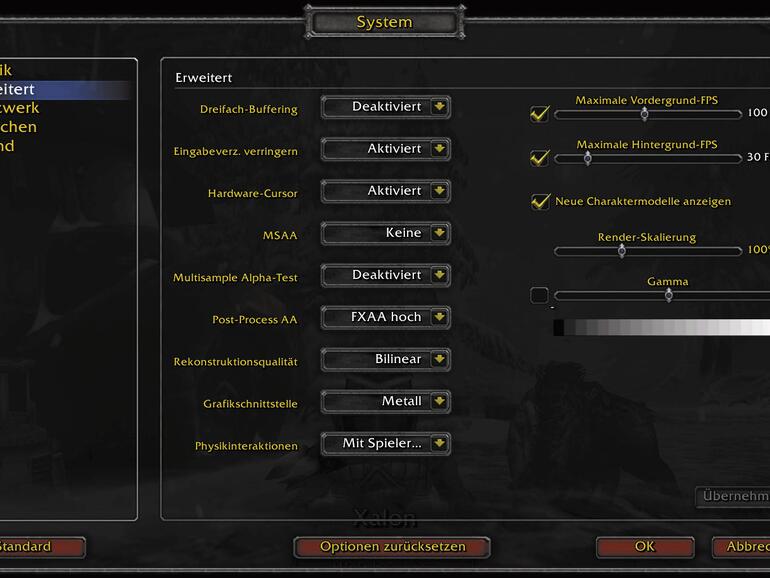 WoW unterstützt seit Version 7.0.3 als eines der ersten Spiele die Metal-API,  die ein deutliches Plus an Performance verspricht