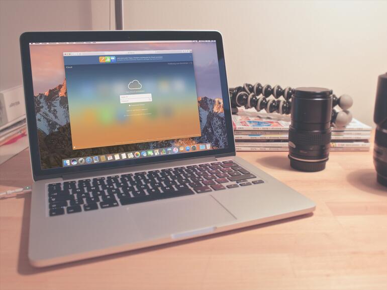 iCloud.com auf einem MacBook Pro