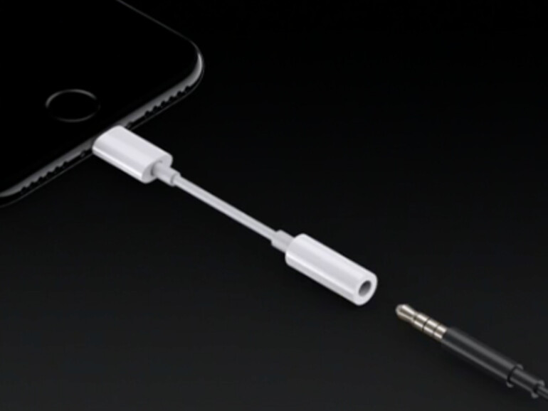 iPhone 7 mit Klinkenadapter