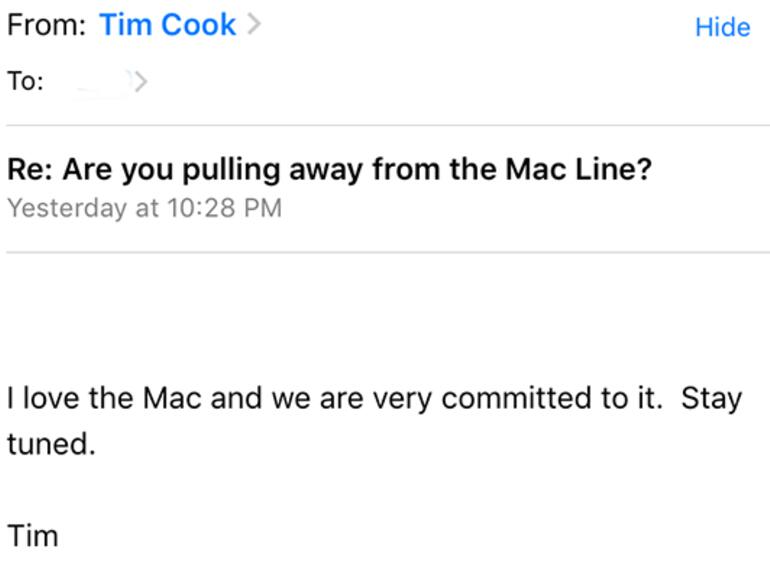 E-Mail von Tim Cook