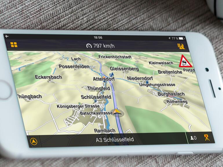 Navigon funktioniert auch im Flugzeug